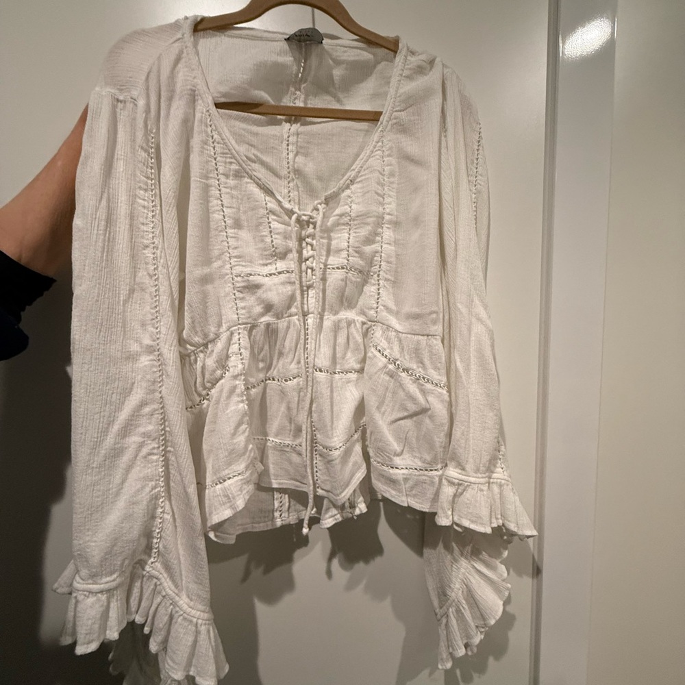 Nasty Gal white bohemian top.